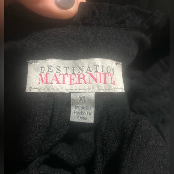 NWT Destination Maternity Long Sleeve Split Neck Blouse Size XL - Picture 9 of 10